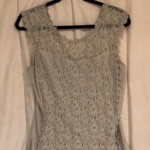 Gray crochet top